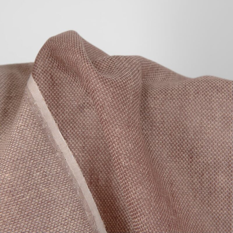 linen brown rhombus fabric, doublesided.
