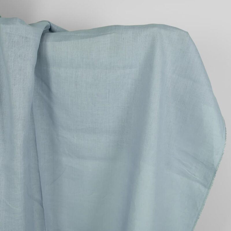 Linen fabric light bluish green