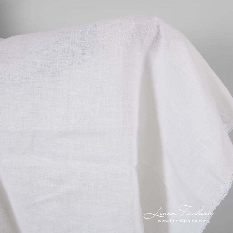 Optical white linen fabric for clothes and home textile