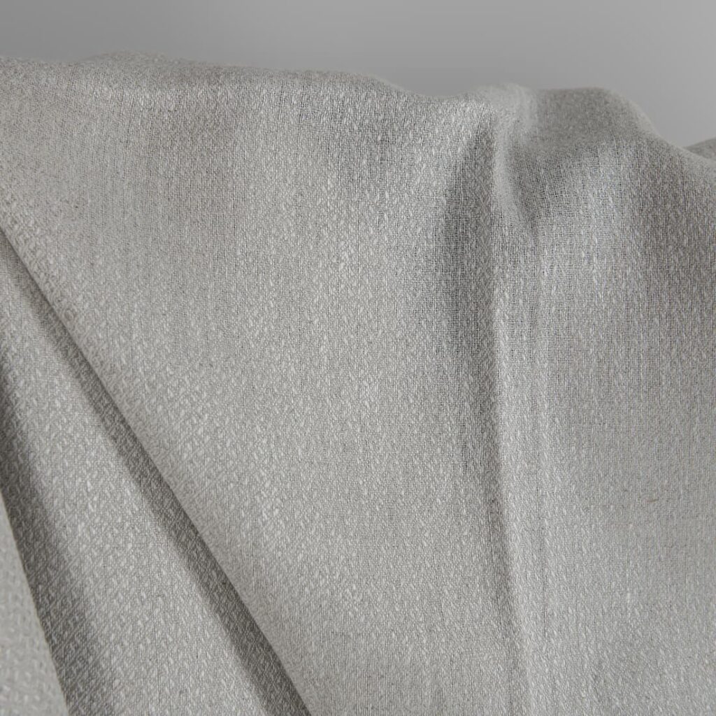 Lniana tkanina beżowa wytkana w romby 2 Beige linen fabric in a diamond pattern product photo
