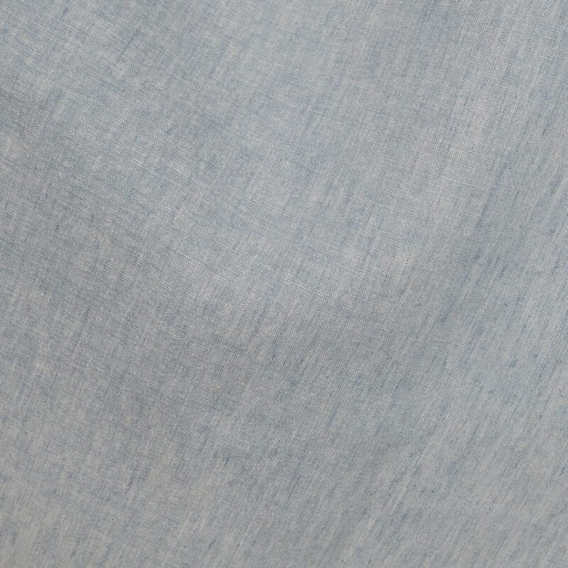 Linen fabric grey-blue melange close up detail