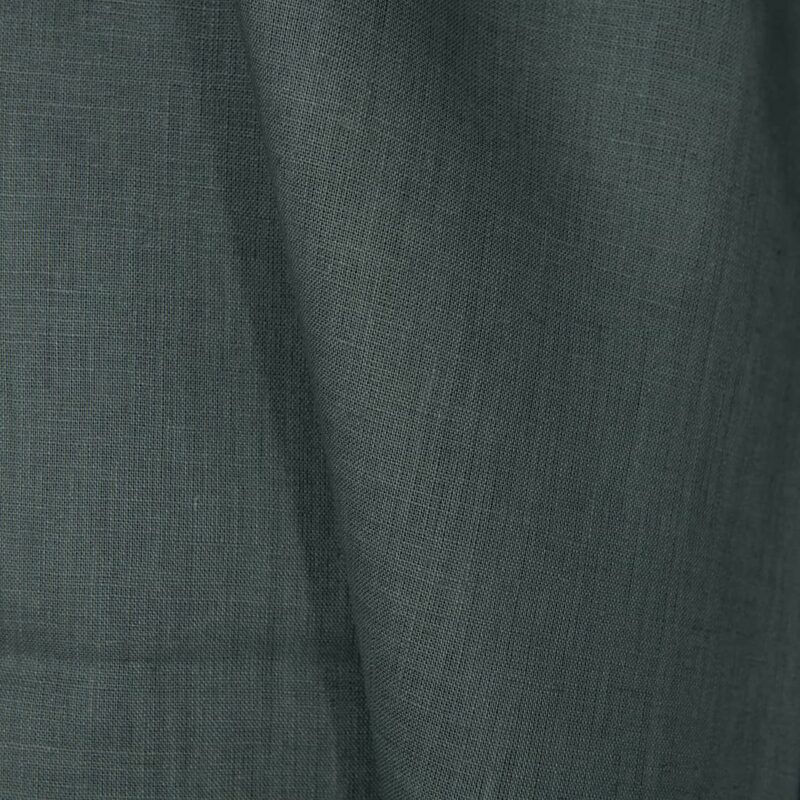 Linen fabric dark greyish-green, medium weight
