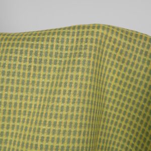 Linen fabric yellow and green pattern, 100% linen