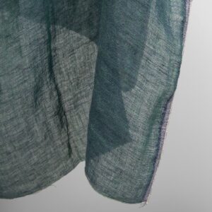 linen gauze blue green fabric, transparent