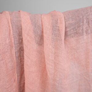 linen gauze light rose fabric transparent