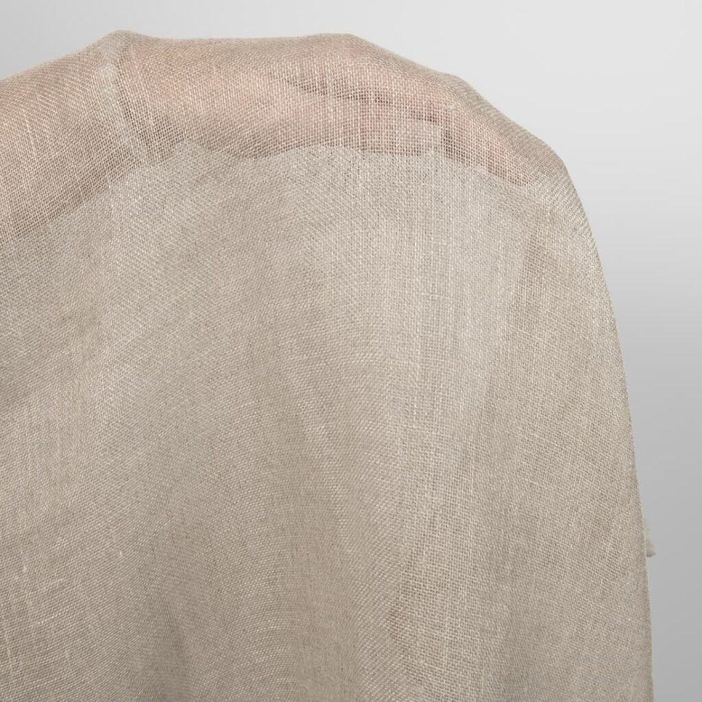 Naturalna prześwitująca tkanina lniana 2 Natural linen gauze fabric, not washed