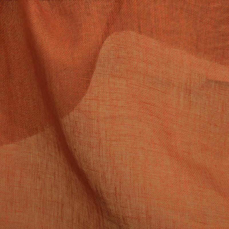 Transparent red linen fabric