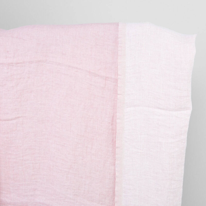 Light pink washed linen fabric