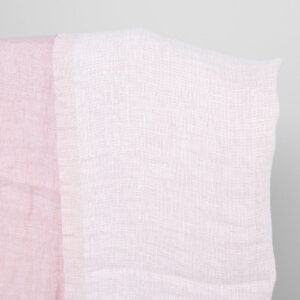 Light pink washed linen fabric, double sided