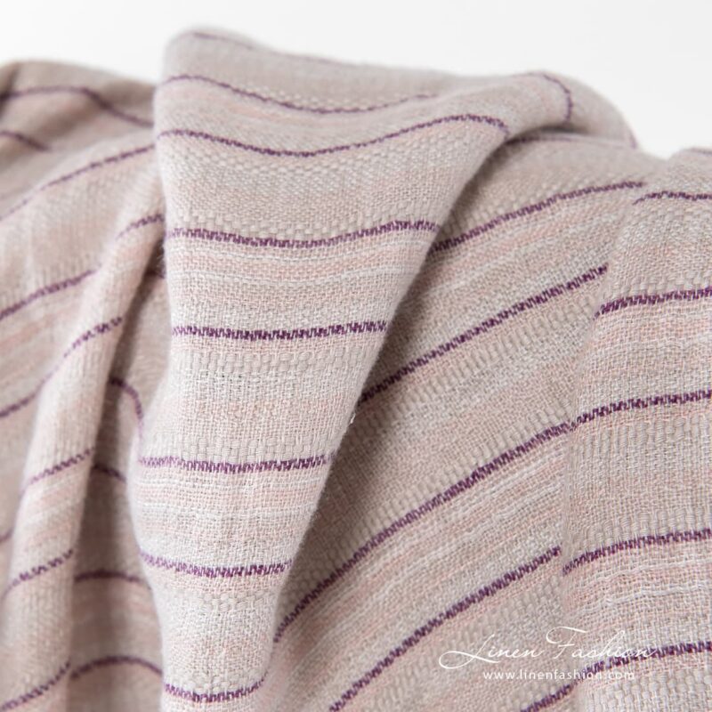 100% linen fabric in pastel pink.