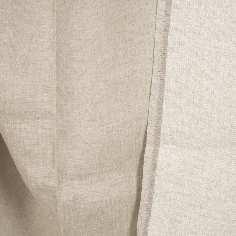 Linen fabric natural and white double-sided, 100% linen