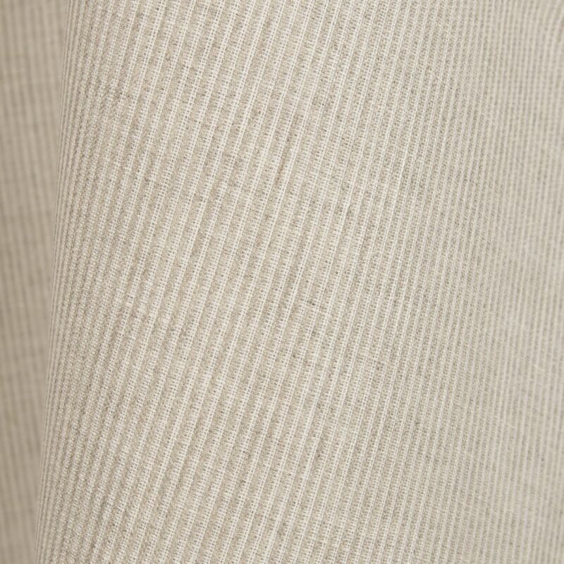 Linen fabric natural and white narrow tiny stripes