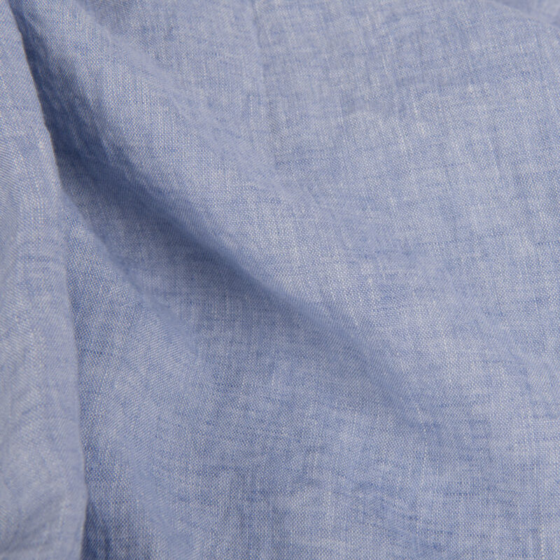 Baby blue washed linen fabric