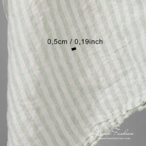 Washed wide linen fabric with stripes.