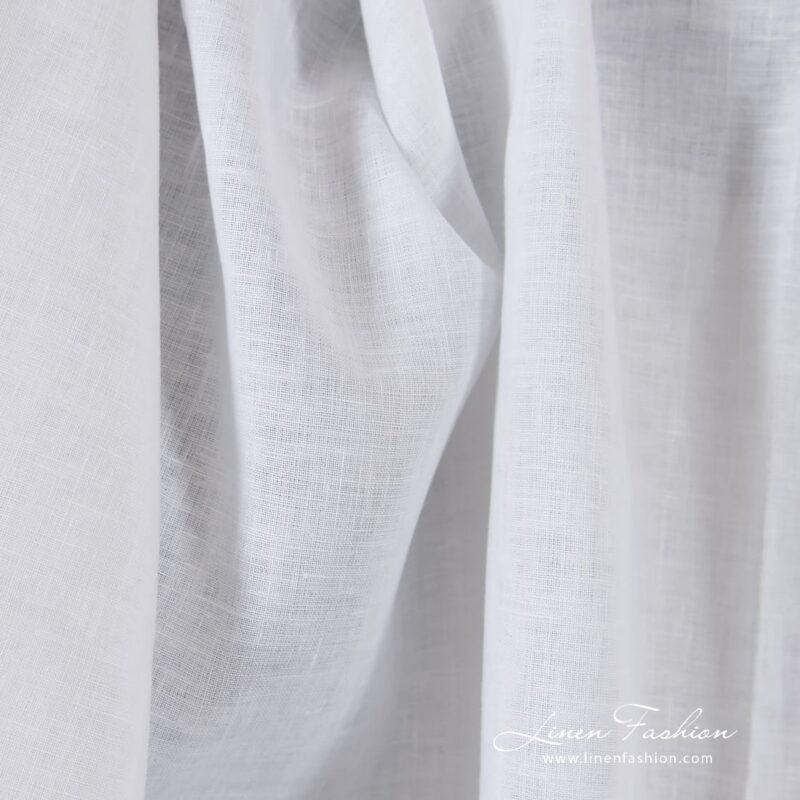 Optical white linen fabric for clothes and home textile