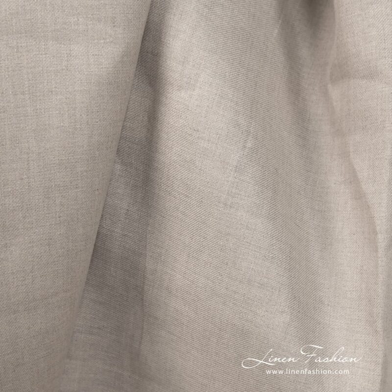 Linen fabric natural colour twill weave pattern product photo