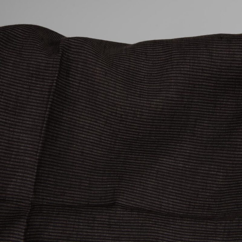 Linen fabric with black and grey stripes product picture