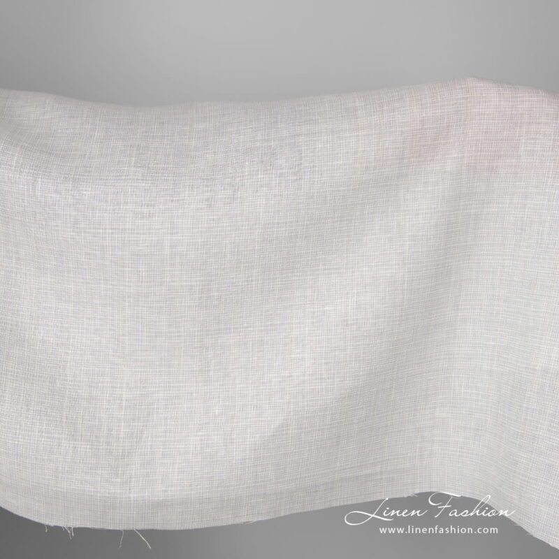Wide linen fabric greyish white colour
