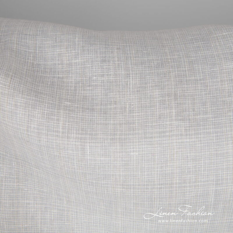 Wide linen fabric greyish white colour product photo