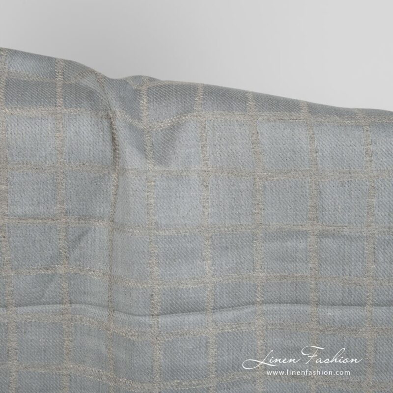 Linen cotton fabric blueish grey double-sided 155cm product photo