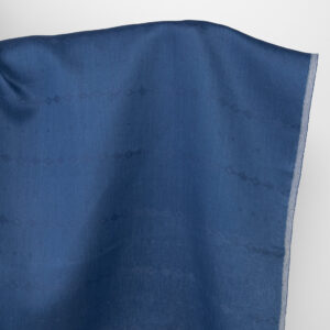 Tkanina lniana szaroniebieska w subtelne romby