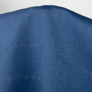 Tkanina lniana szaroniebieska w subtelne romby