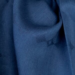 Tkanina lniana szaroniebieska w subtelne romby