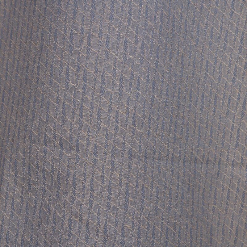 Linen cotton fabric blueish brown patterned product photo