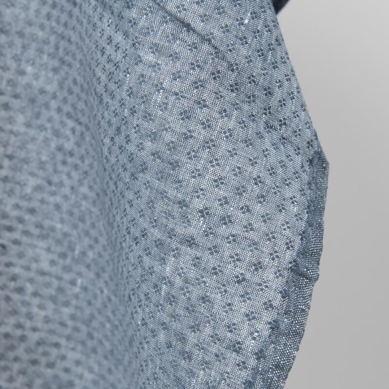 linen fabric small rhombus blue grey design