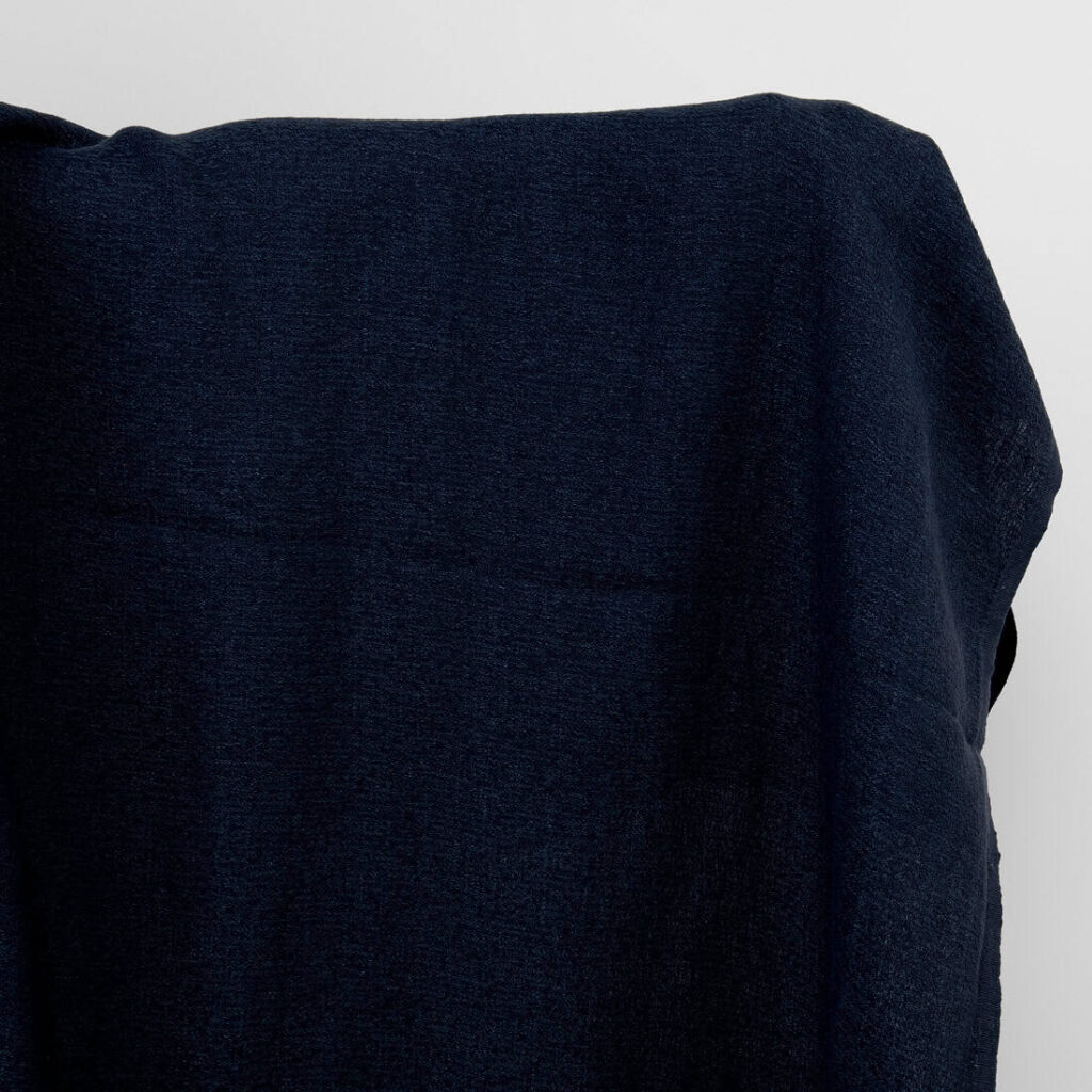 Żakardowa prana tkanina lniano - bawełniana 1 Black variegated jacquard linen fabric, linen cotton