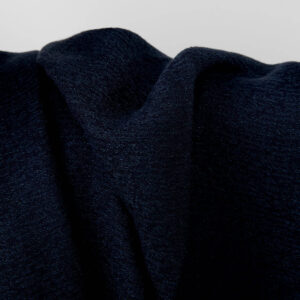 Żakardowa prana tkanina lniano - bawełniana 6 Black variegated jacquard linen fabric, with blue