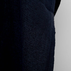 Żakardowa prana tkanina lniano - bawełniana 5 Black variegated jacquard linen fabric