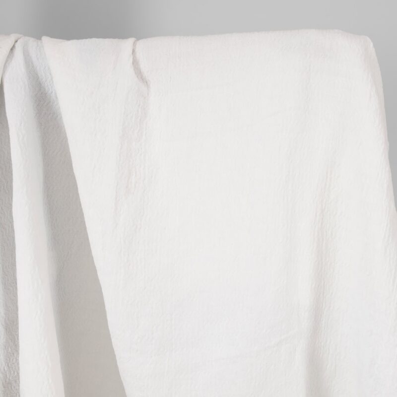 white linen cotton fabric zigzag