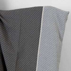 Washed linen cotton fabric diamond jacquard