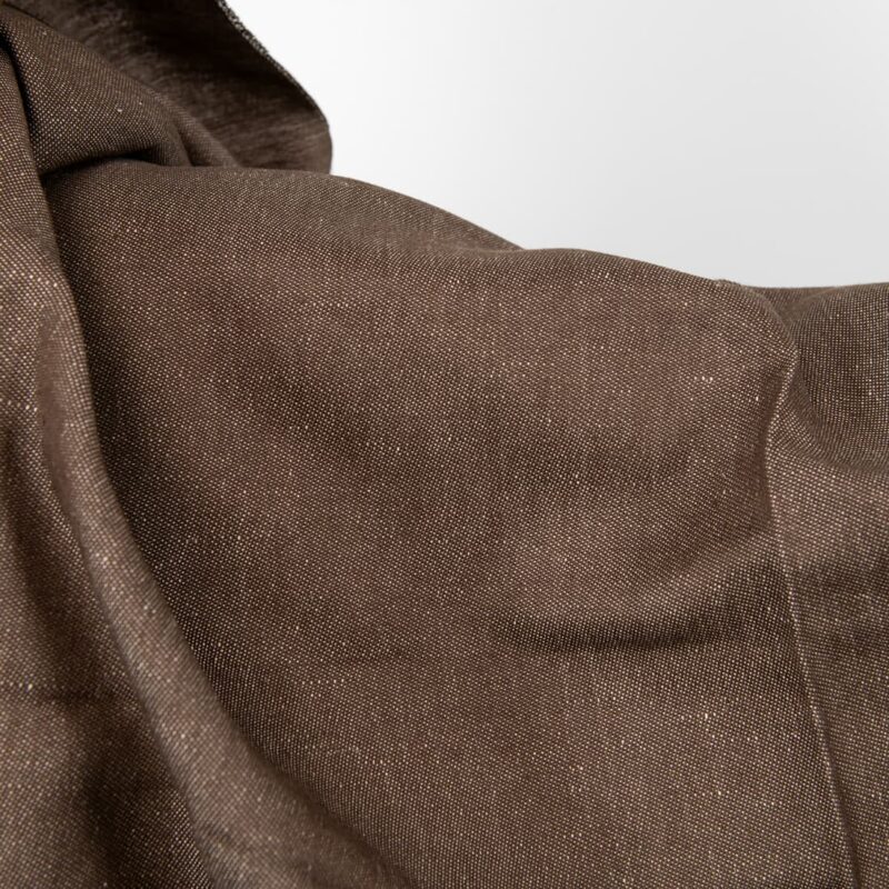 Half linen double brown fabric, other - dark