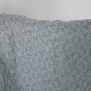 Washed linen fabric grey jacquard triangle pattern