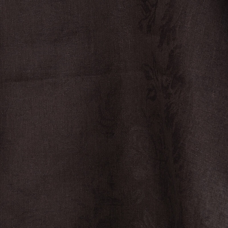 Jacquard linen fabric brown