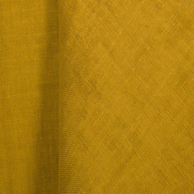 Yellow double-sided linen fabric