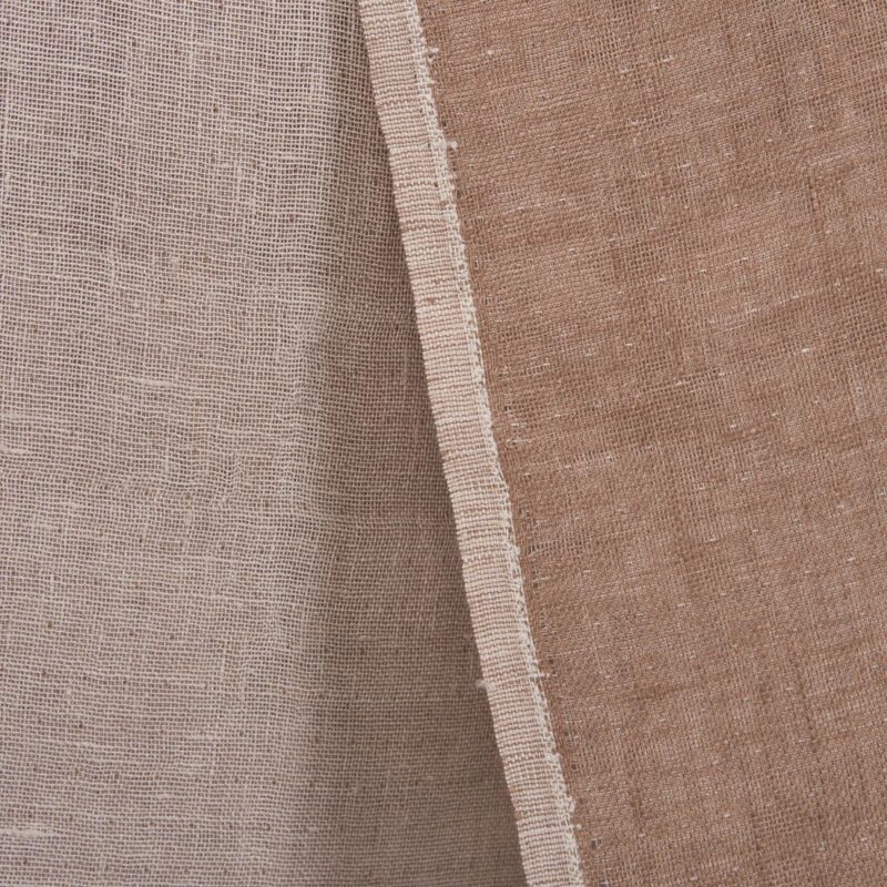 Double-sided rosy linen fabric