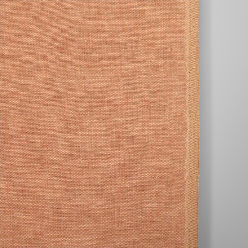 Narrow linen fabric in cream and nude colour melange, 50cm