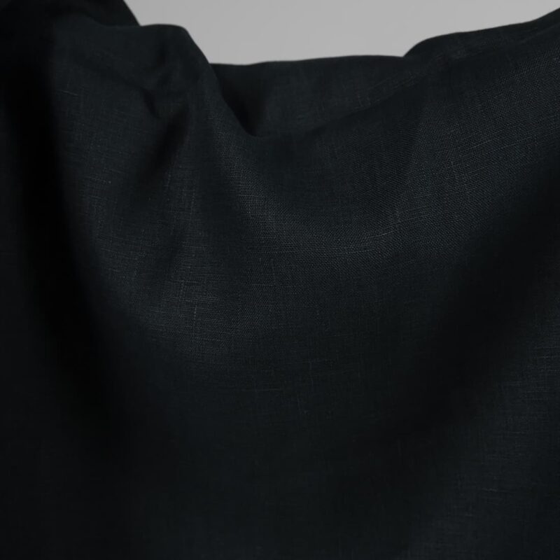 Heavy linen fabric dark blue colour product photo