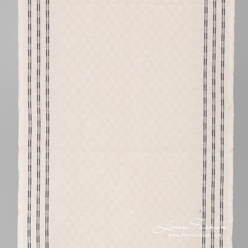 Narrow off white linen cotton fabric.