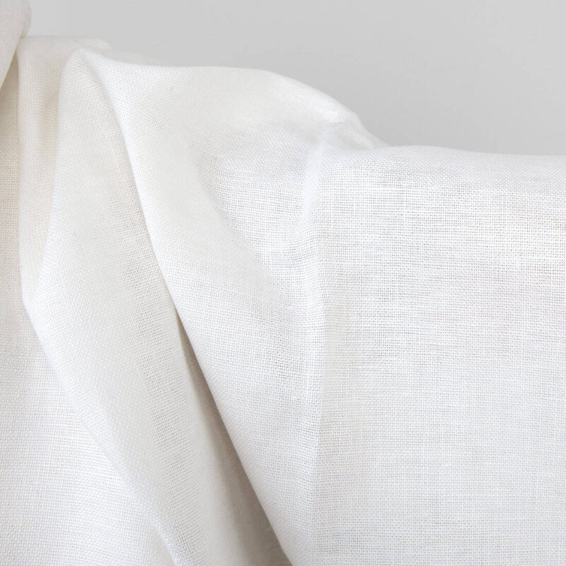 Off-white linen fabric, solid