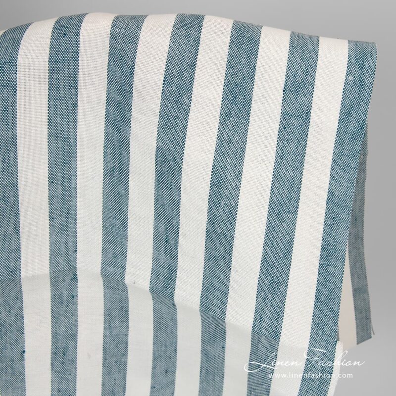 Striped thick linen fabric.