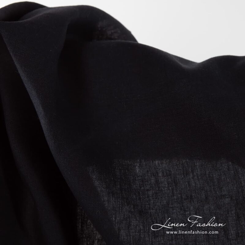 Linen fabric in navy.
