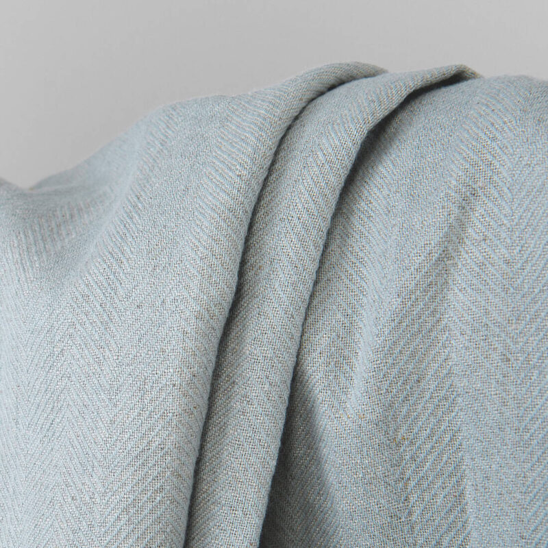 Grey green linen fabric, washed linen cotton