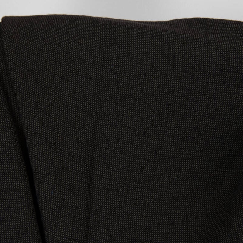 Washed linen cotton fabric in black.