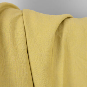Washed linen cotton fabric grey yellow double-sided, specially washed