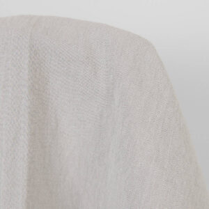 Washed linen cotton fabric light beige-grey melange, 145cm