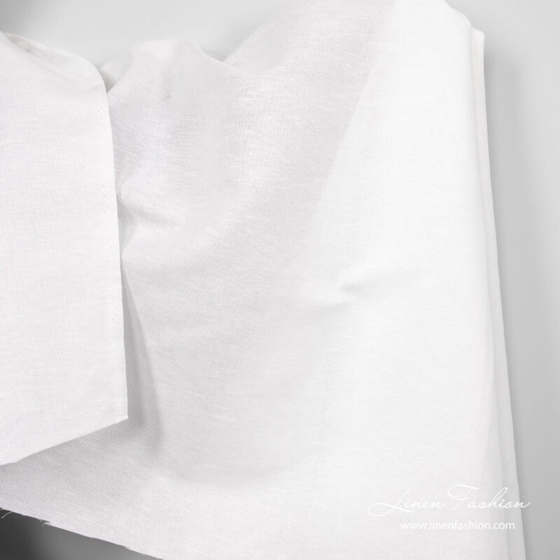 Linen cotton fabric optical white
